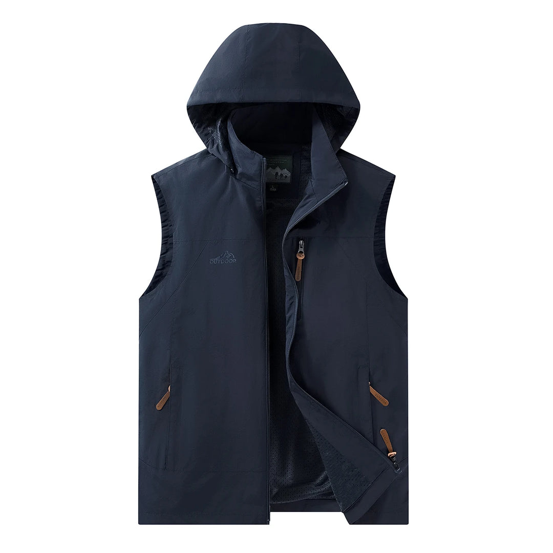 Outdoor Hooded Softshell Hiking Vest - Heston Manor