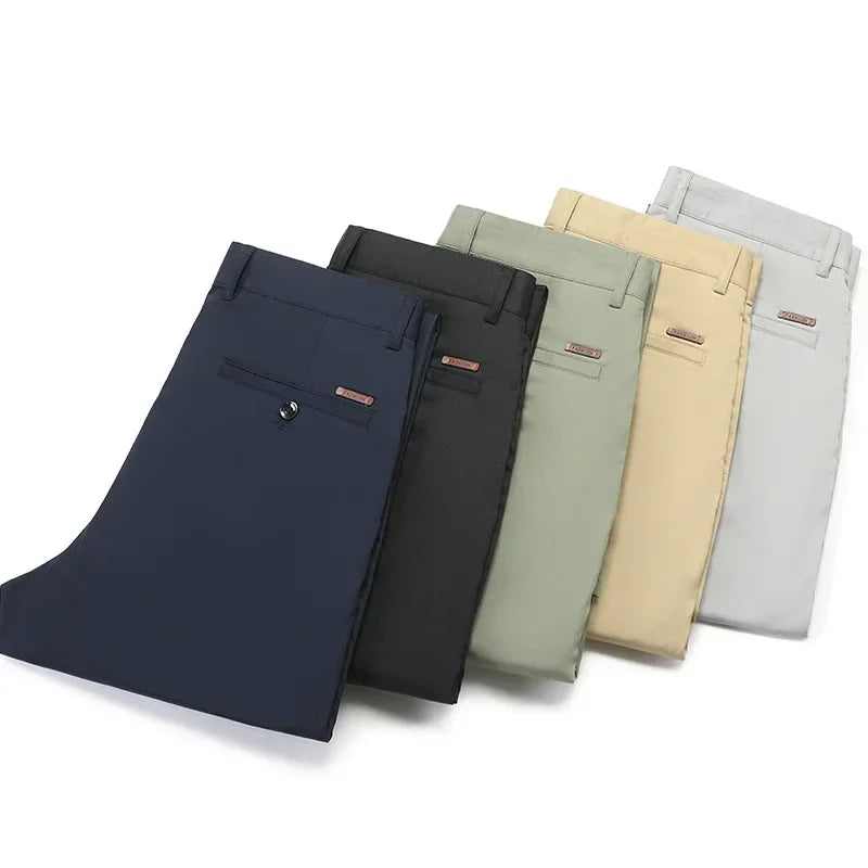 Men's Straight Leg Bamboo Fiber Trousers - Heston Manor