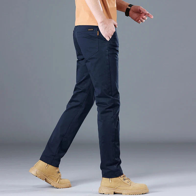 Men’s Slim Fit Cotton Casual Pants - Heston Manor