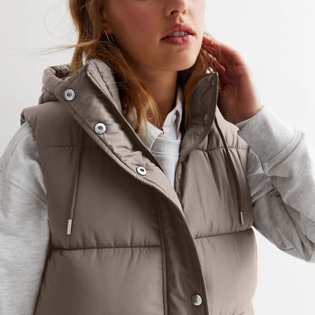 Women’s Long Quilted Hooded Vest - Heston Manor