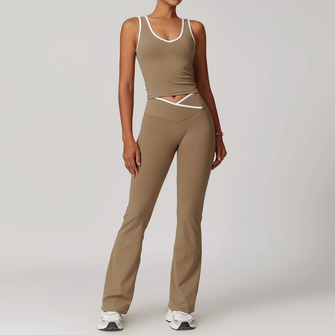 Women’s High Waist Leggings and Sports Bra Set - Heston Manor