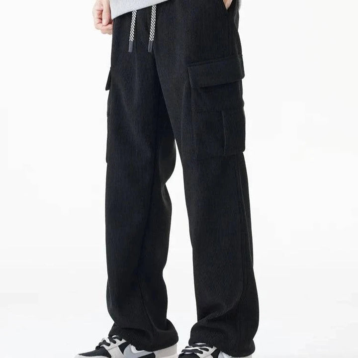 Fleece Lined Corduroy Pants - HESTON MANOR