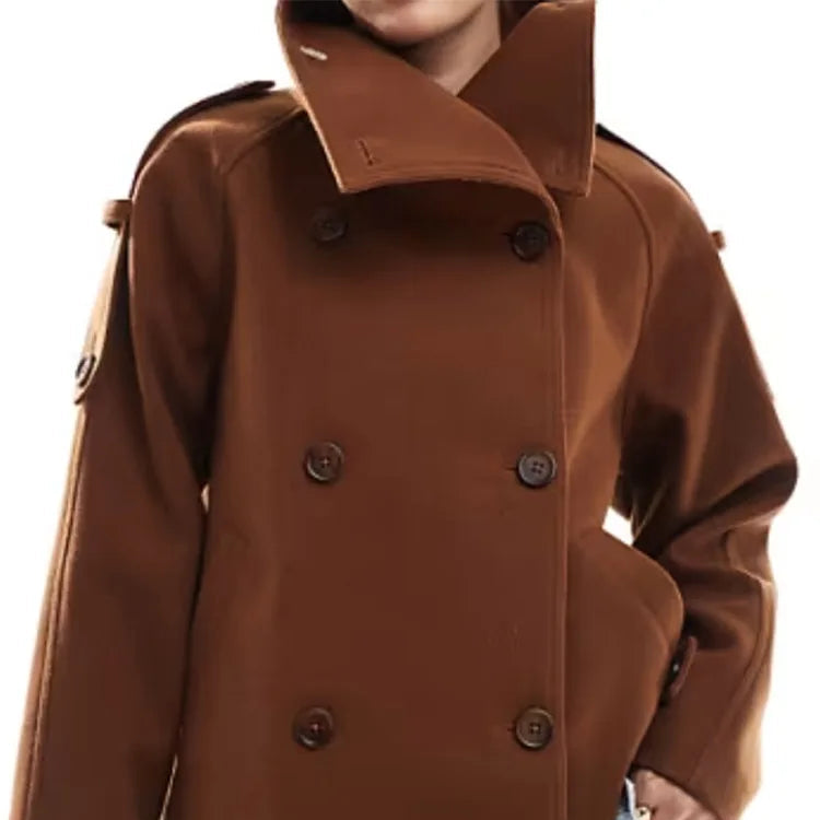 Women’s High-Neck Tailored Military Jacket - Heston Manor