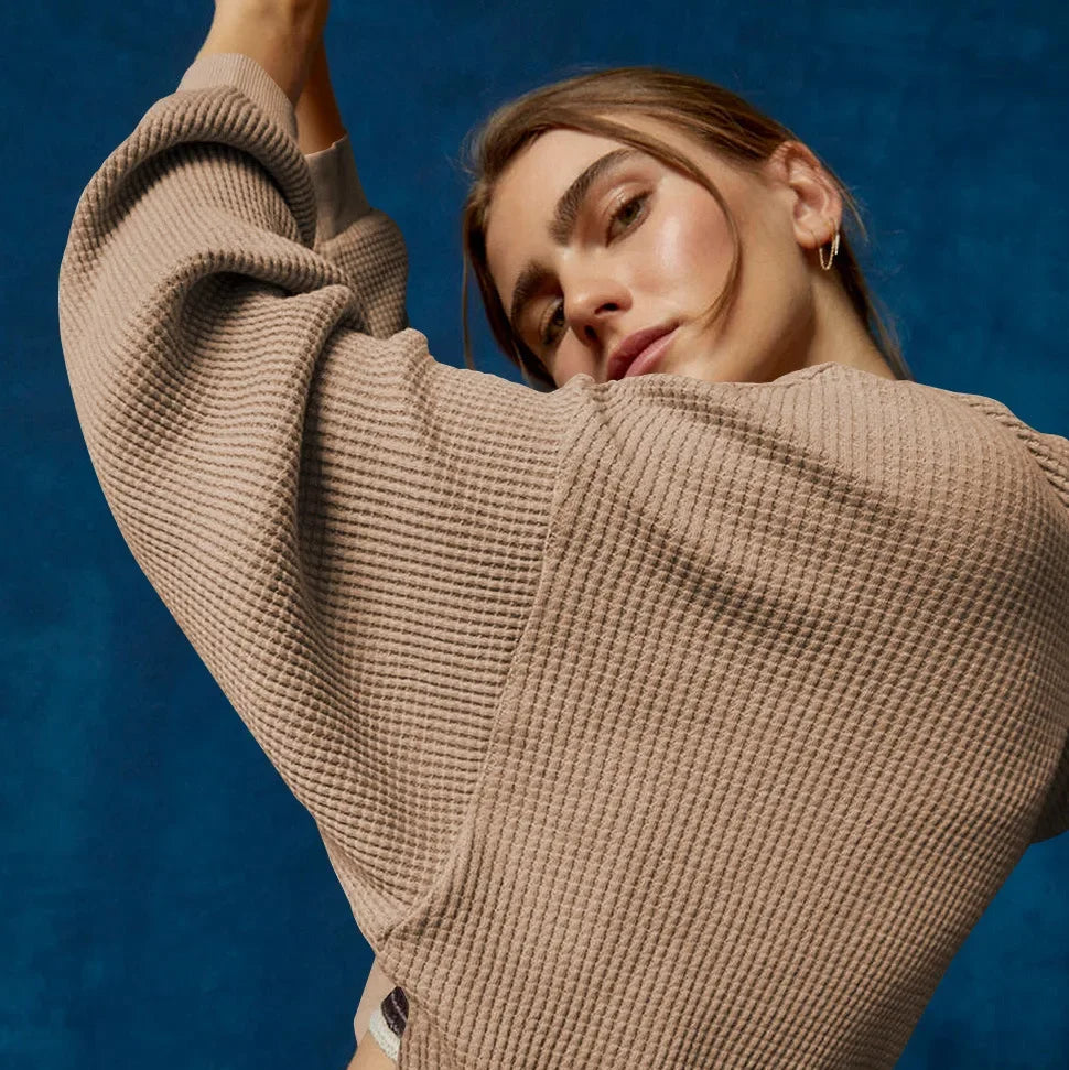 Women’s Cropped Zip Hoodie Sweater - Heston Manor