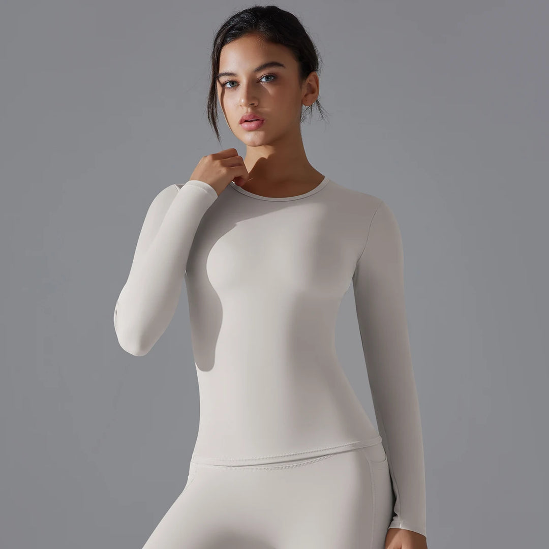 Women’s Long Sleeve Yoga Fitness Top - Heston Manor