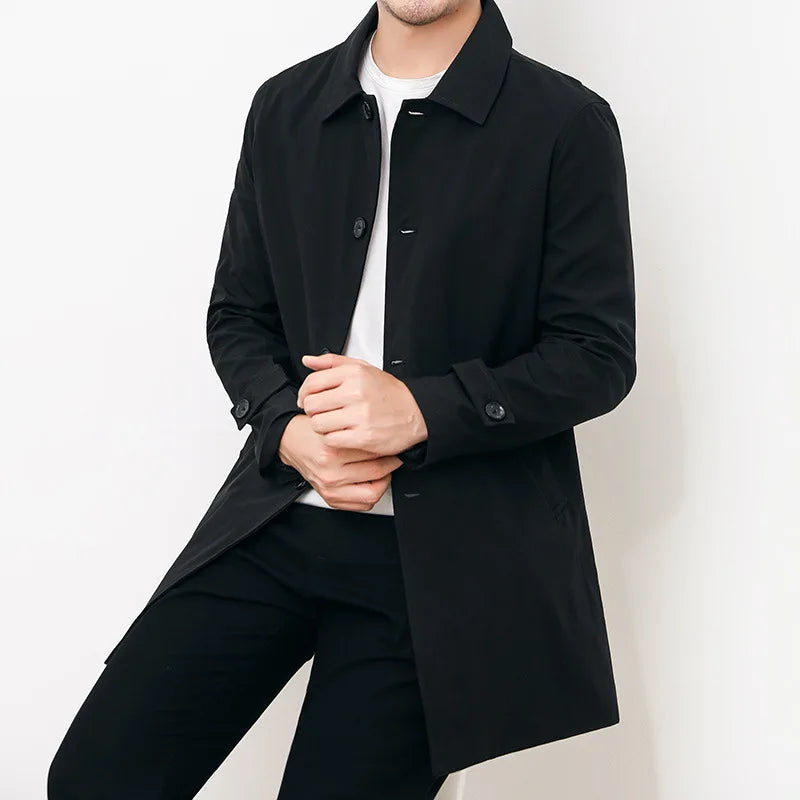 Men’s Button-Front Lightweight Windbreaker - Heston Manor
