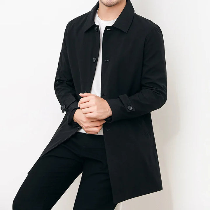 Men’s Button-Front Lightweight Windbreaker - Heston Manor