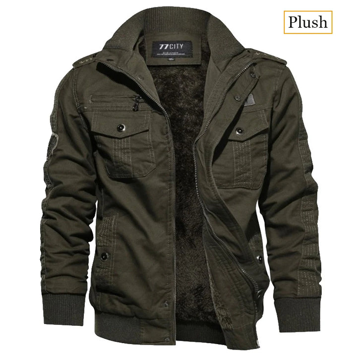 Men’s Fleece-Lined Utility Bomber Jacket - Heston Manor