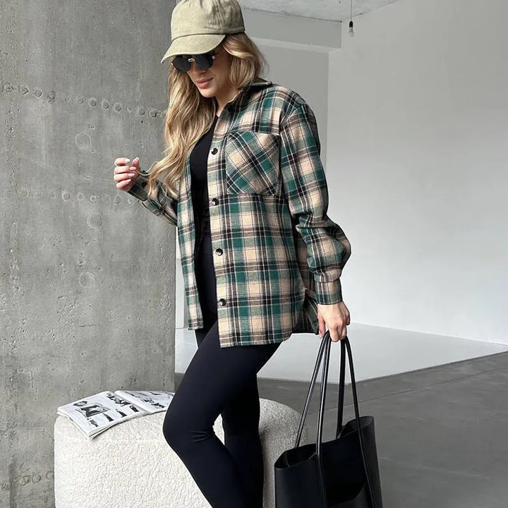 Women’s Plaid Flannel Shirt - Heston Manor