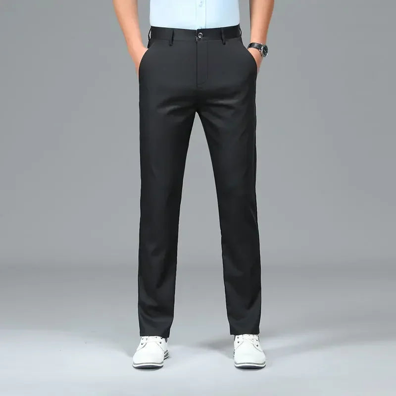 Men's Straight Leg Bamboo Fiber Trousers - Heston Manor