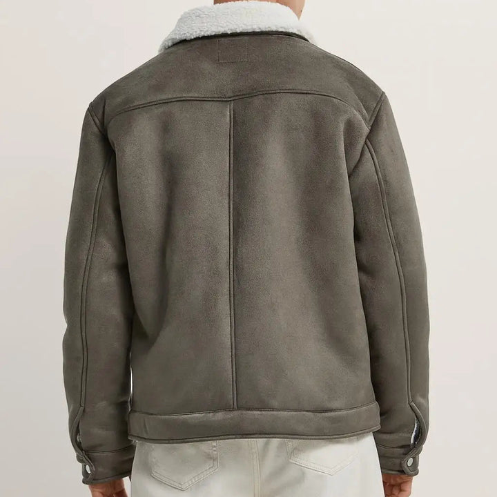 Shearling Collar Aviator Jacket - Heston Manor