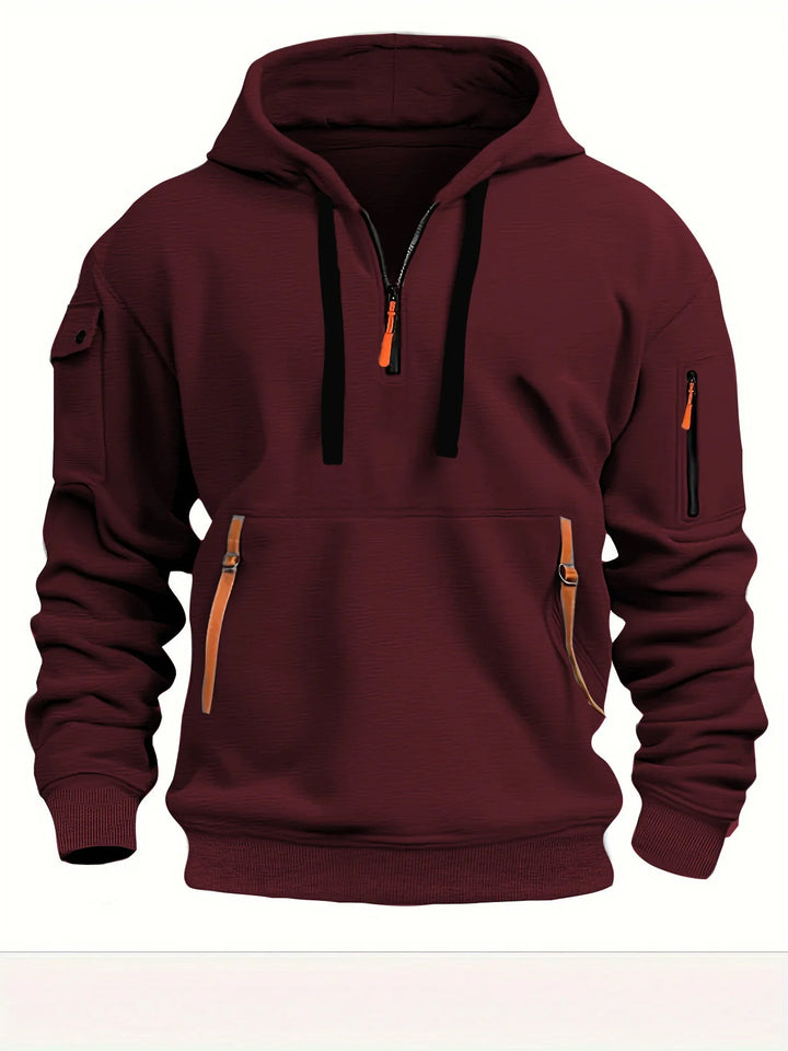 Men’s Utility Half-Zip Hooded Sweatshirt - Heston Manor
