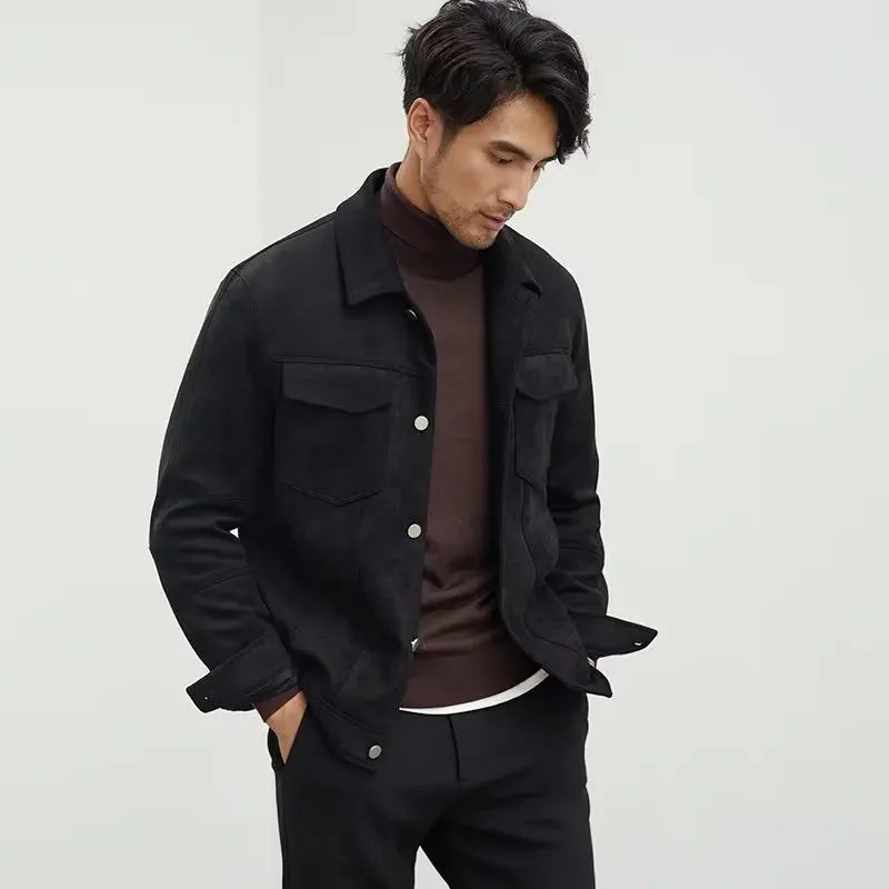 Men’s Soft-Texture Button Jacket - Heston Manor