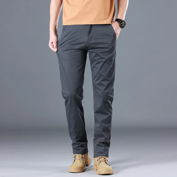 Men’s Slim Fit Cotton Casual Pants - Heston Manor