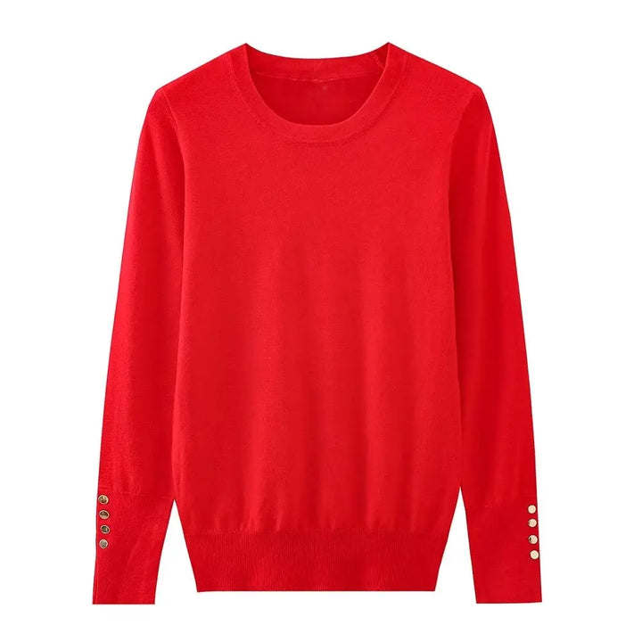 Women's Button-Cuff Knit Sweater - Heston Manor