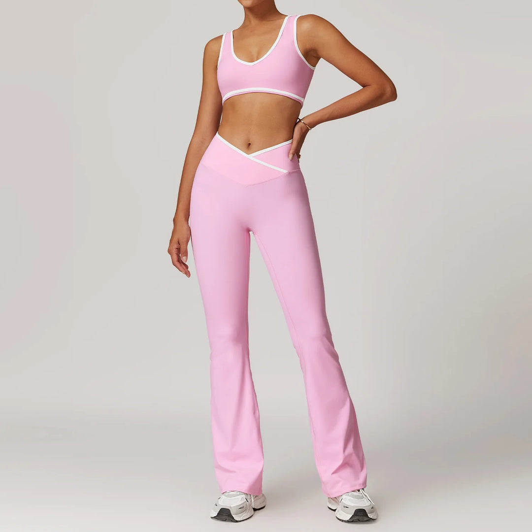 Women’s High Waist Leggings and Sports Bra Set - Heston Manor