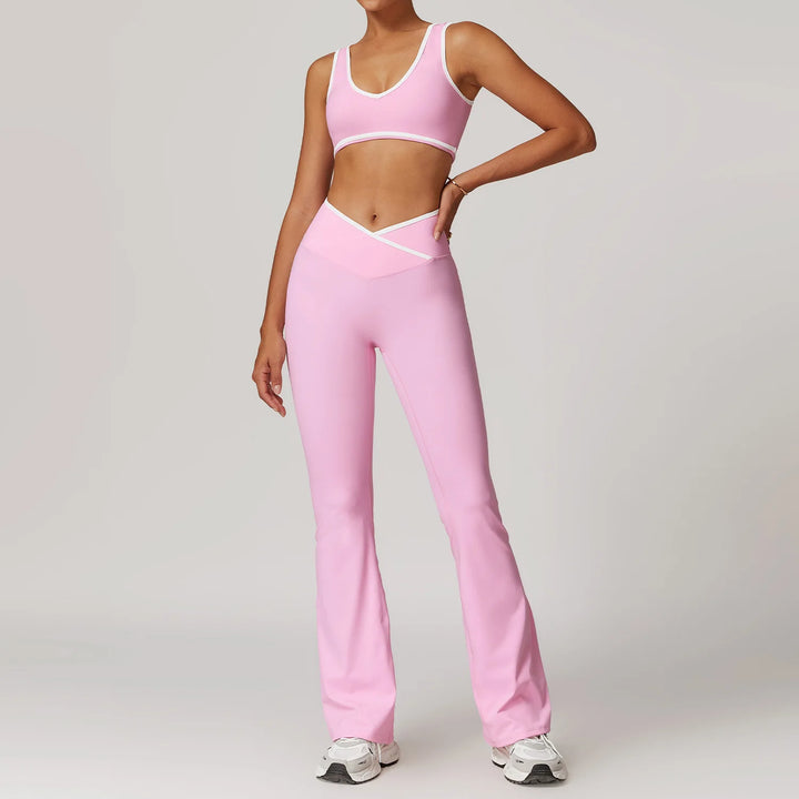 Women’s High Waist Leggings and Sports Bra Set - Heston Manor