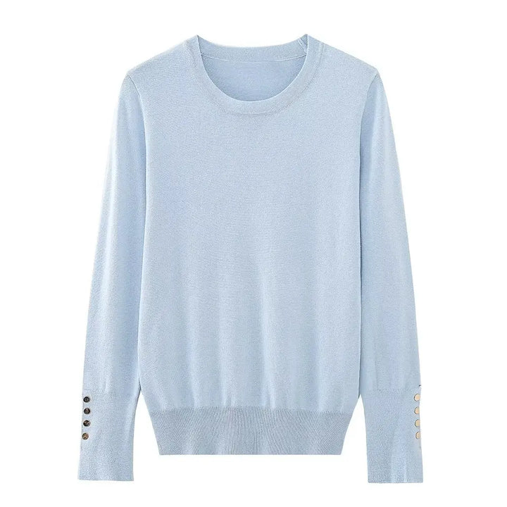 Women's Button-Cuff Knit Sweater - Heston Manor