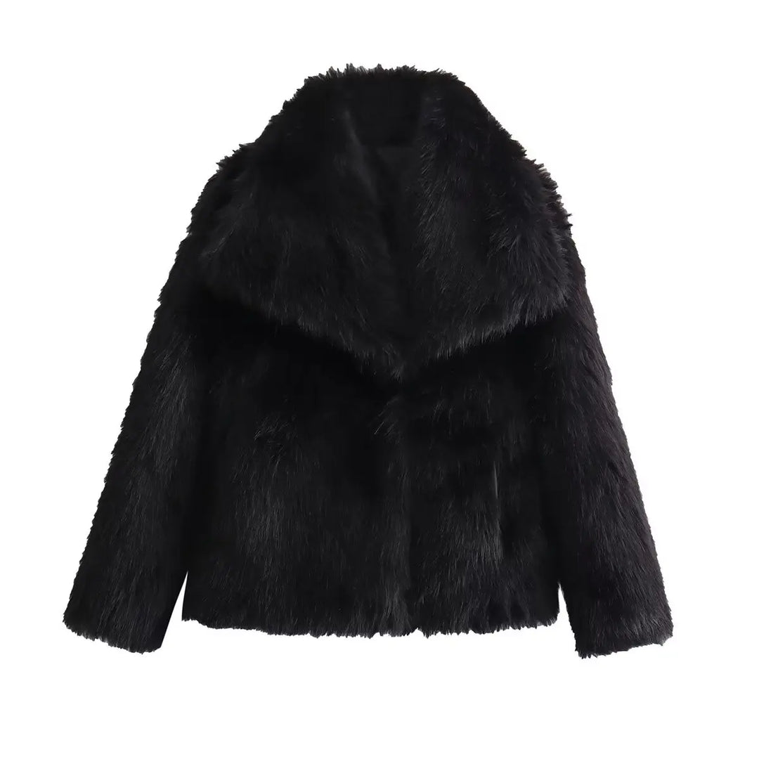 Women's Luxury Ivory Faux-Fur Coat - Heston Manor
