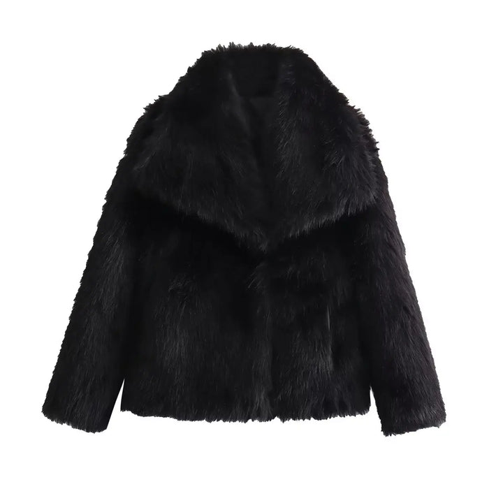 Women's Luxury Ivory Faux-Fur Coat - Heston Manor