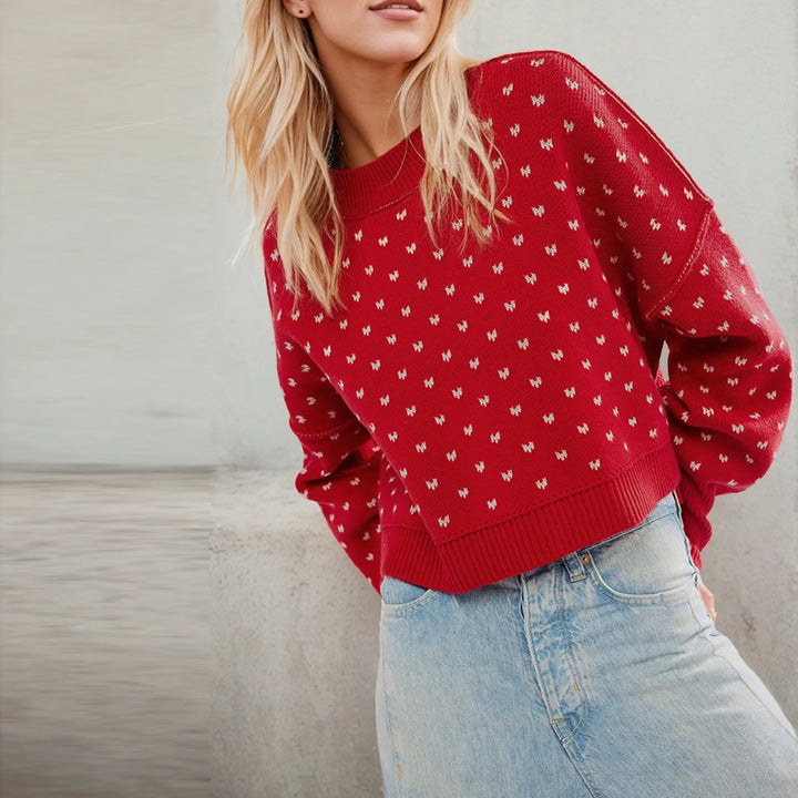 Women’s Knitted Holiday Sweater - Heston Manor