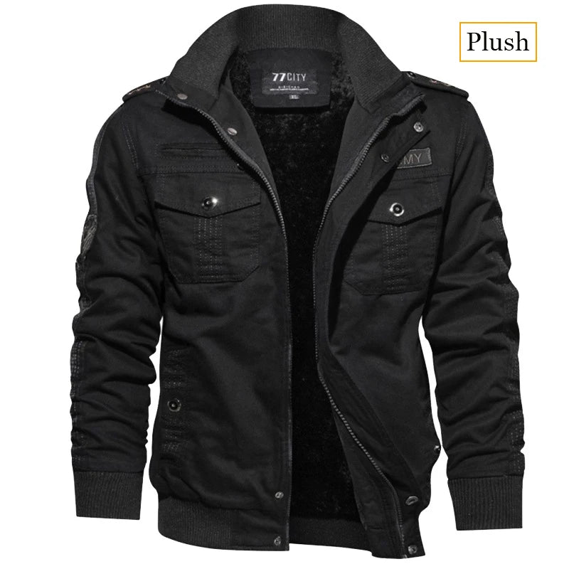 Men’s Fleece-Lined Utility Bomber Jacket - Heston Manor