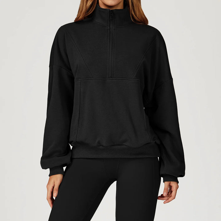 Women’s Half-Zip Long Sleeve Athletic Top - Heston Manor