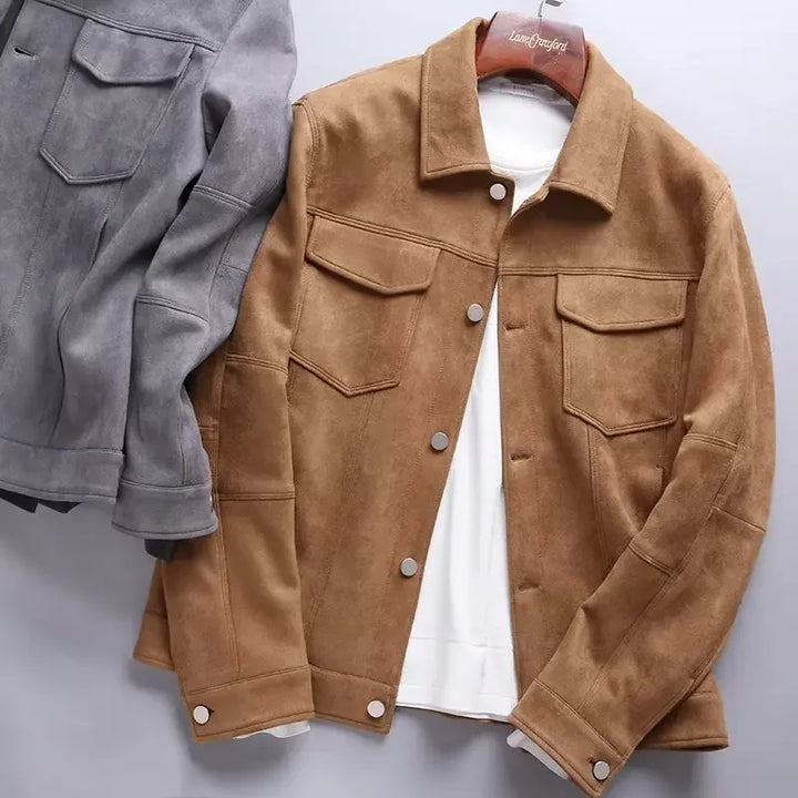 Men’s Soft-Texture Button Jacket - Heston Manor