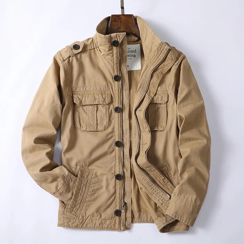 Men's Denim Utility Style Field Jacket - Heston Manor