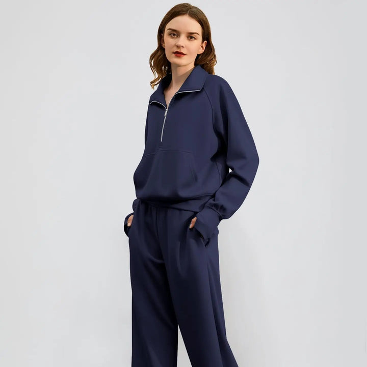 Women’s Half-Zip Lounge Set - Heston Manor