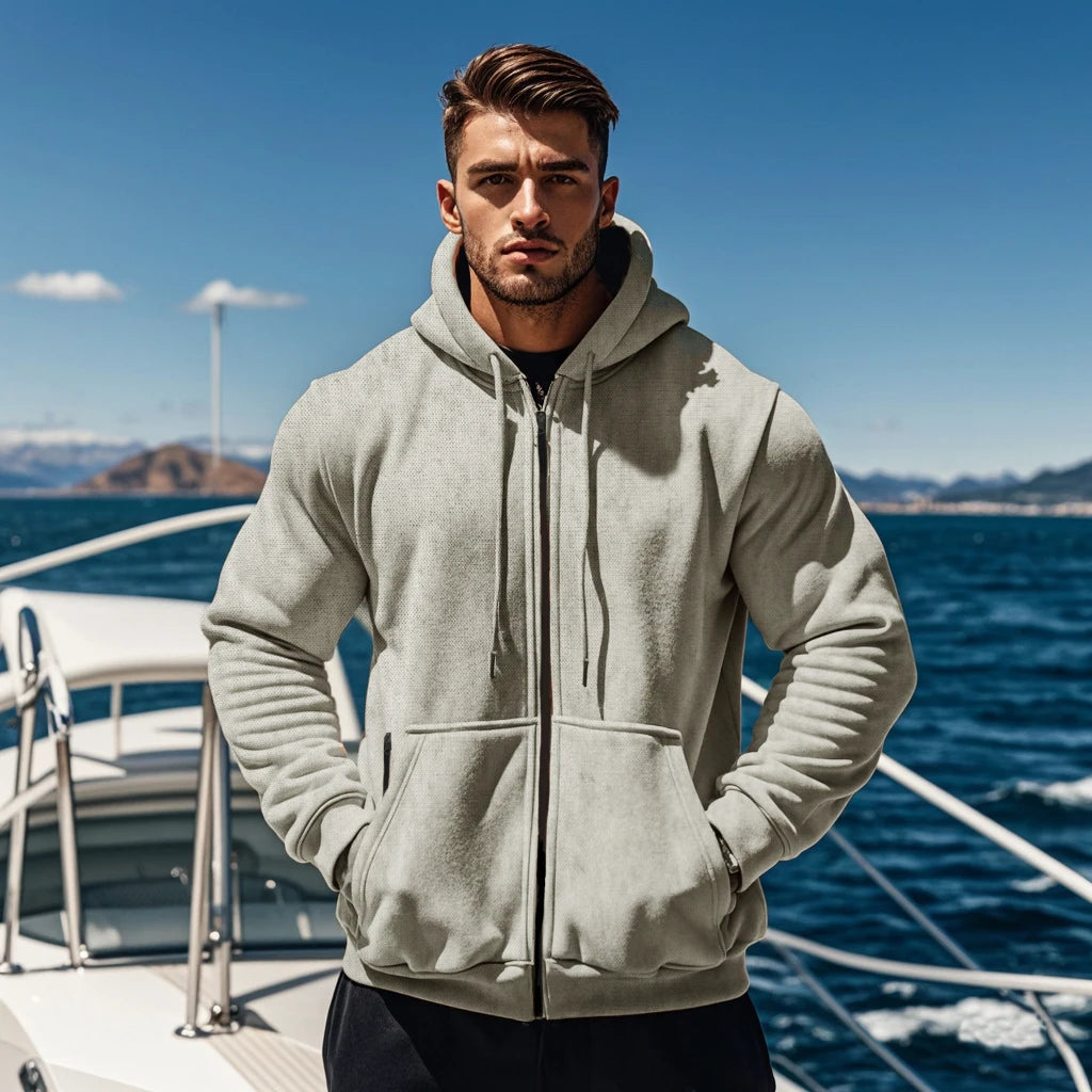 Men’s Zip-Up Hooded Sweatshirt - Heston Manor