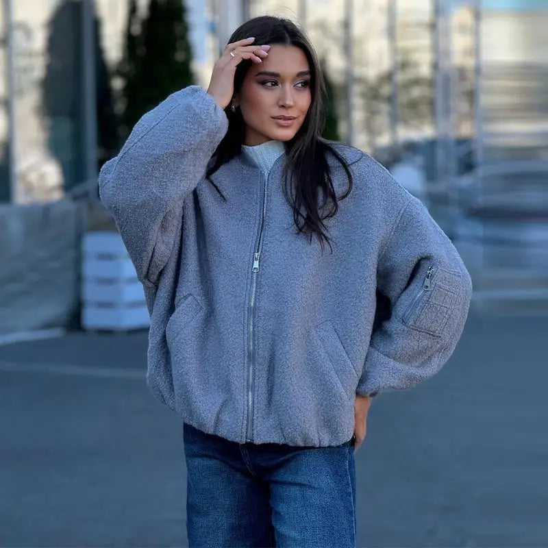 Women’s Cozy Cloud Bomber - Heston Manor