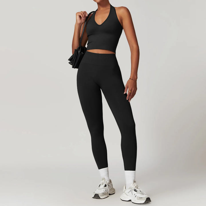Women’s Sports Bra & High Waist Leggings Set - Heston Manor