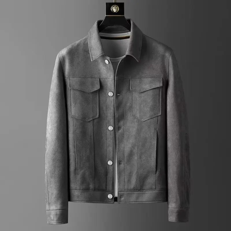 Men’s Soft-Texture Button Jacket - Heston Manor