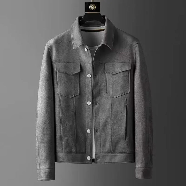 Men’s Soft-Texture Button Jacket - Heston Manor