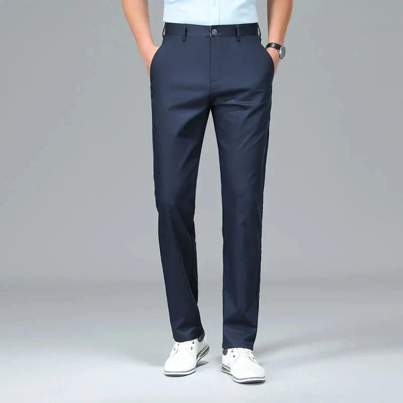 Men's Straight Leg Bamboo Fiber Trousers - Heston Manor