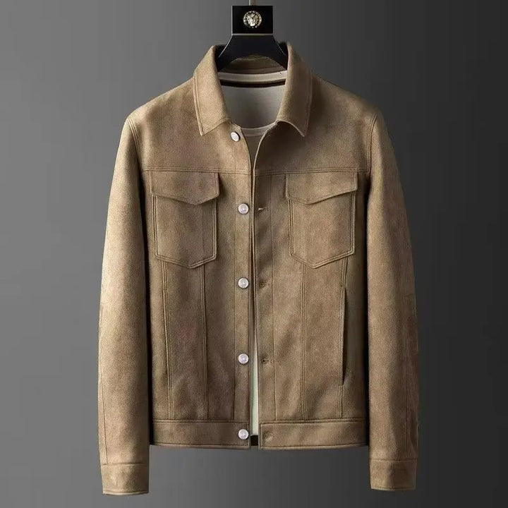 Men’s Soft-Texture Button Jacket - Heston Manor