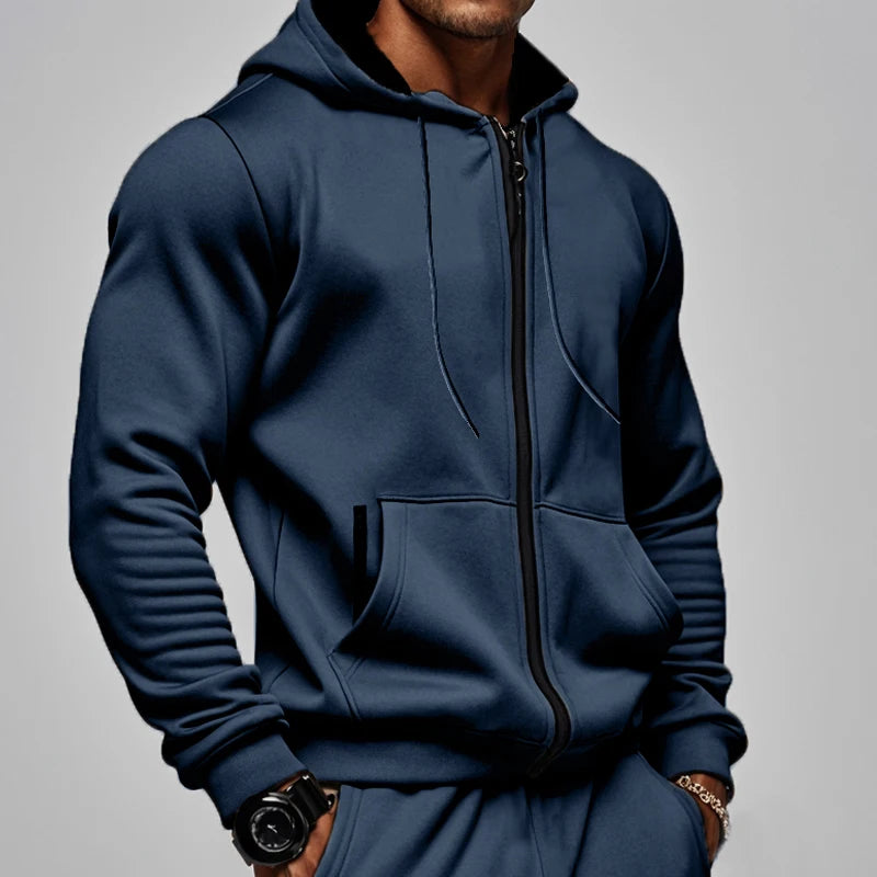 Men’s Zip-Up Hooded Sweatshirt - Heston Manor