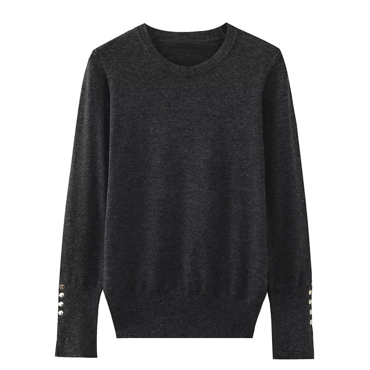 Women's Button-Cuff Knit Sweater - Heston Manor