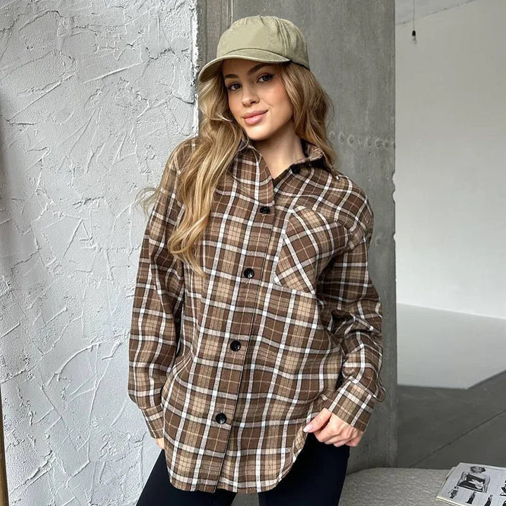 Women’s Plaid Flannel Shirt - Heston Manor