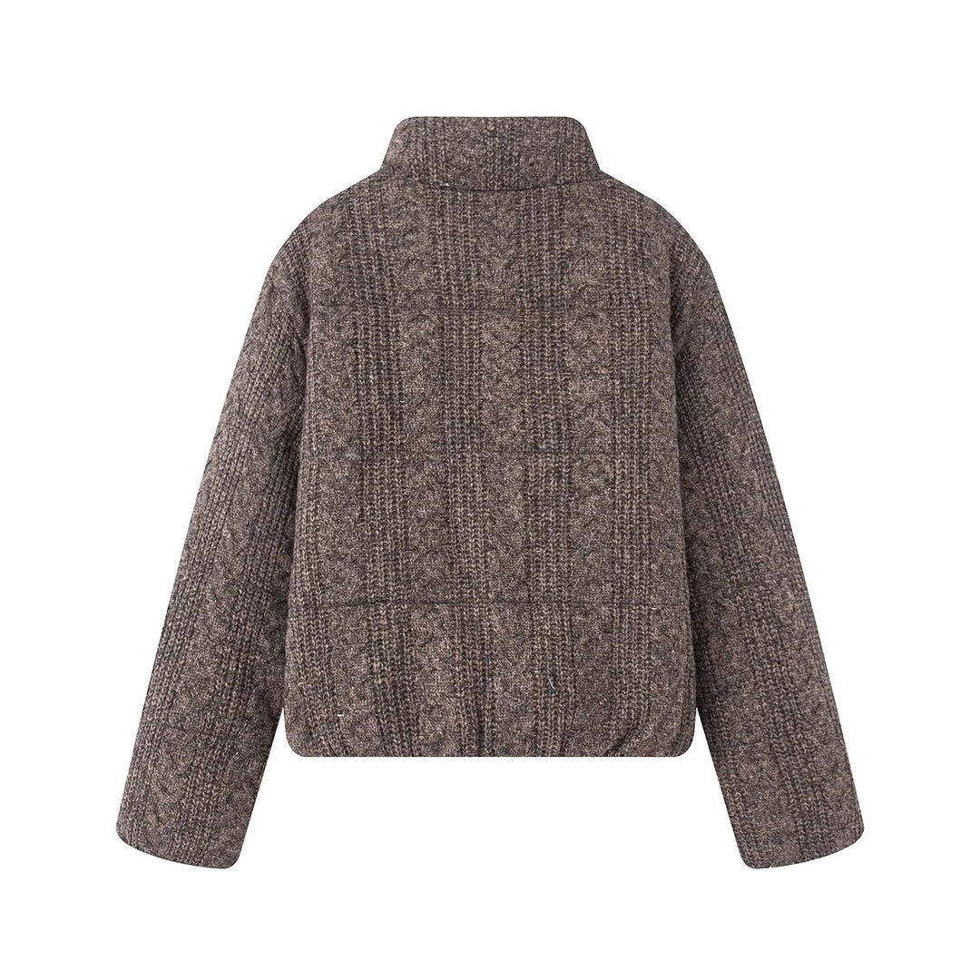 Women’s Textured Knit Zip Jacket - Heston Manor