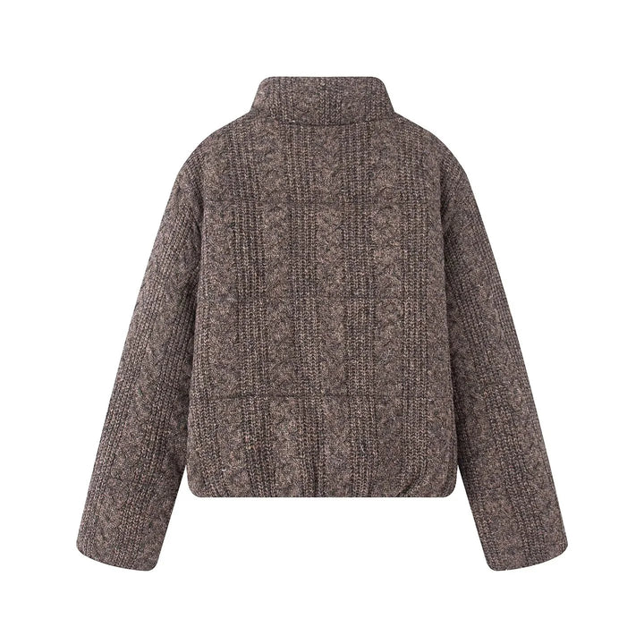 Women’s Textured Knit Zip Jacket - Heston Manor