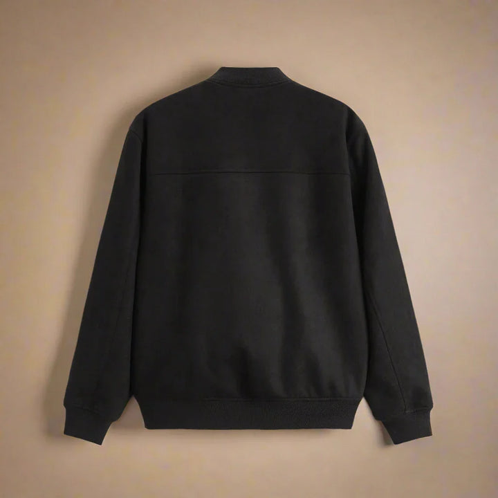 Men’s Suede-Look Zip Bomber Jacket - Heston Manor