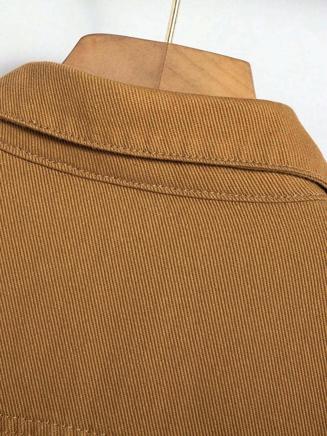 Men's Tan Denim Trucker Jacket Button-Front - Heston Manor