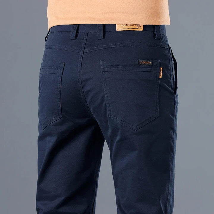 Men’s Slim Fit Cotton Casual Pants - Heston Manor