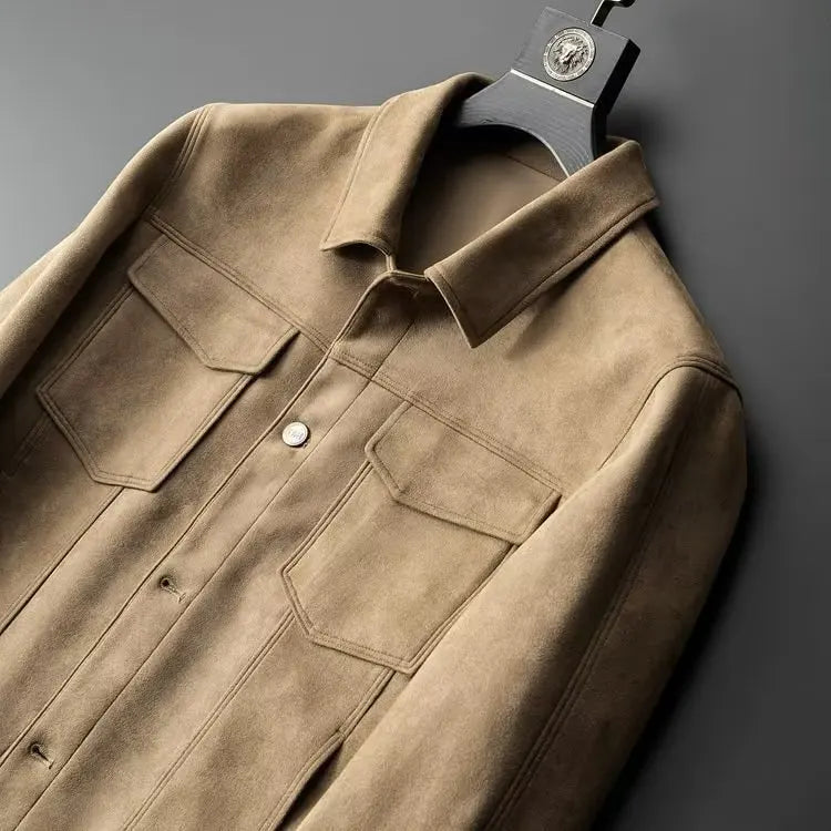 Men’s Soft-Texture Button Jacket - Heston Manor