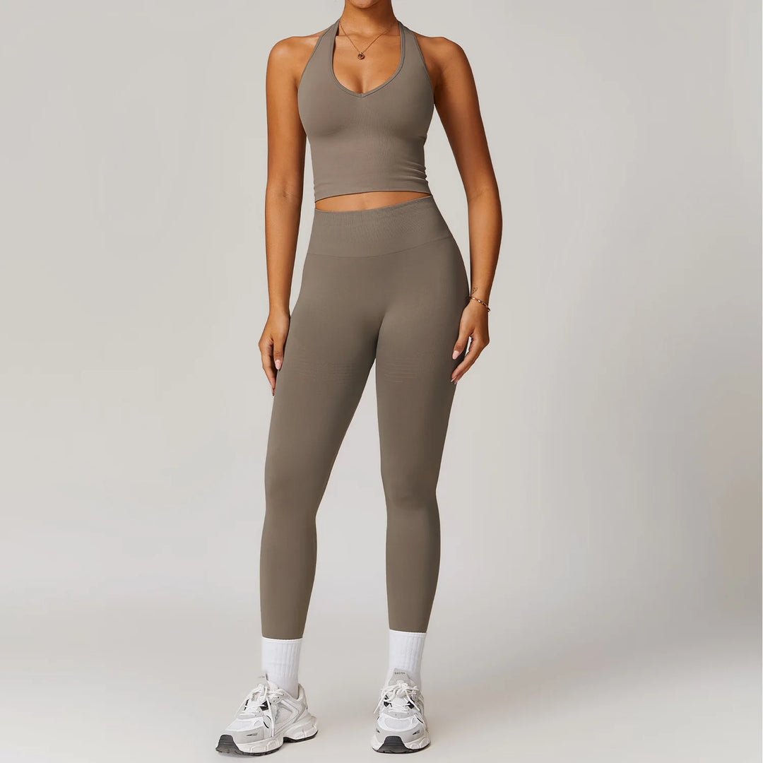 Women’s Sports Bra & High Waist Leggings Set - Heston Manor