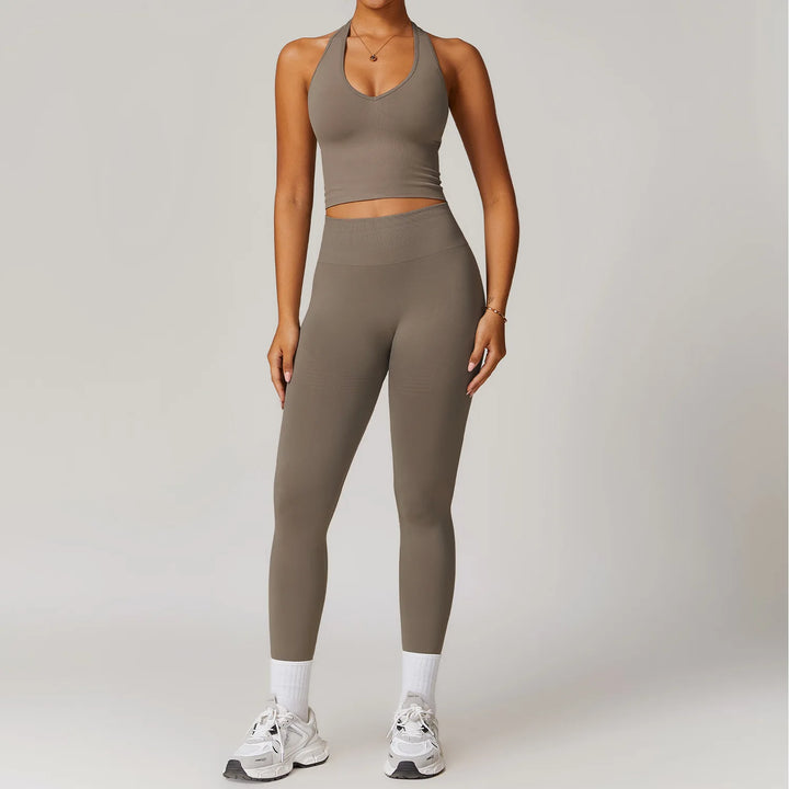 Women’s Sports Bra & High Waist Leggings Set - Heston Manor