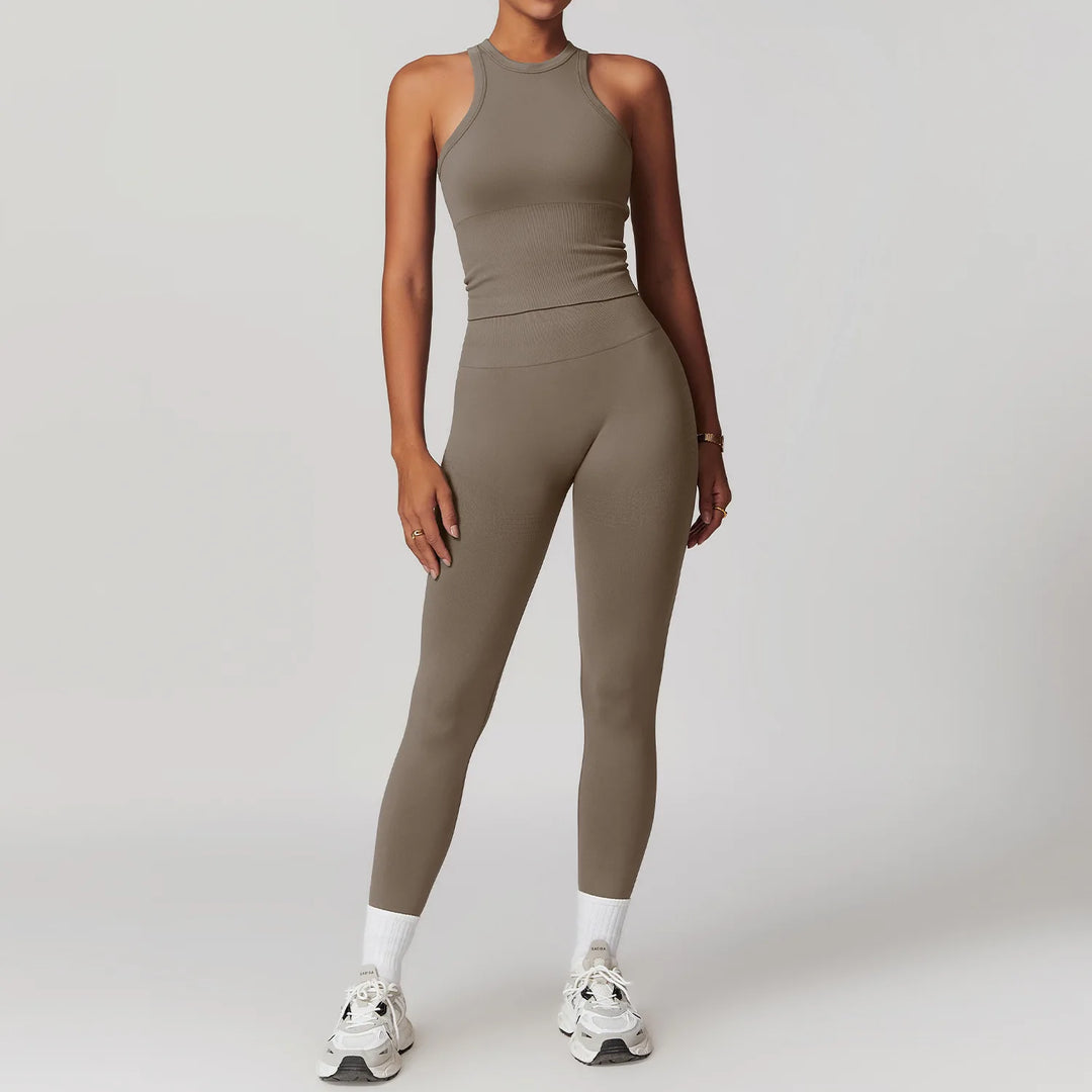 Women’s Sports Bra & High Waist Leggings Set - Heston Manor