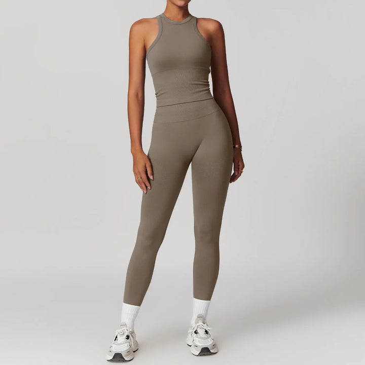 Women’s Sports Bra & High Waist Leggings Set - Heston Manor